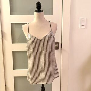 Banana Republic Silver and Black Sequin Cami